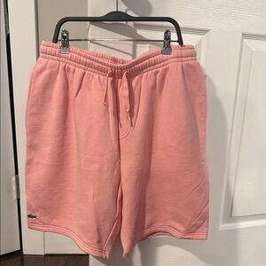 Lacoste Pink Athletic Shorts Elastic Waist